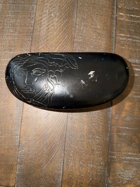 Versace Black Sunglasses Case with face Logo